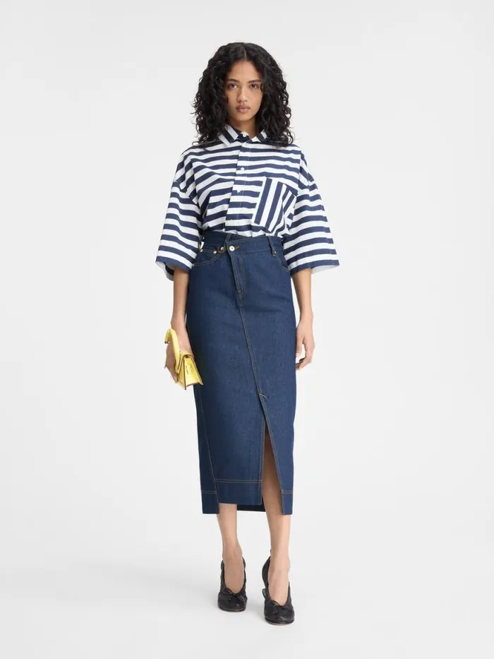 The DeNmes Denim Skirt Navy Tabac Women JACQUEMUS Dresses and Skirts