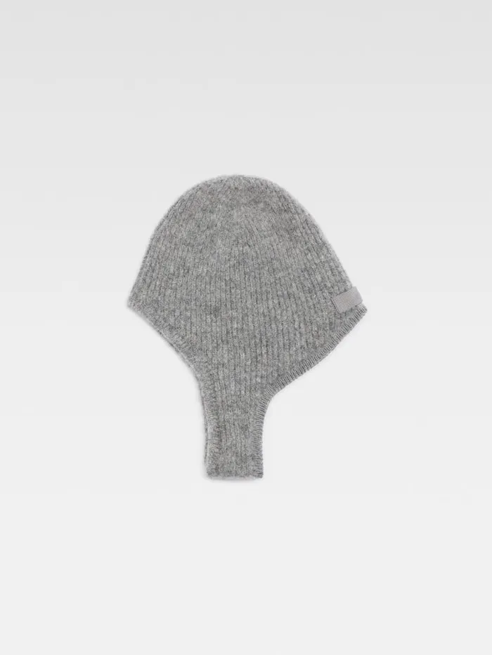 The Gros Grain Hood Dark Grey WomenMen JACQUEMUS Scarves Beanies and Gloves