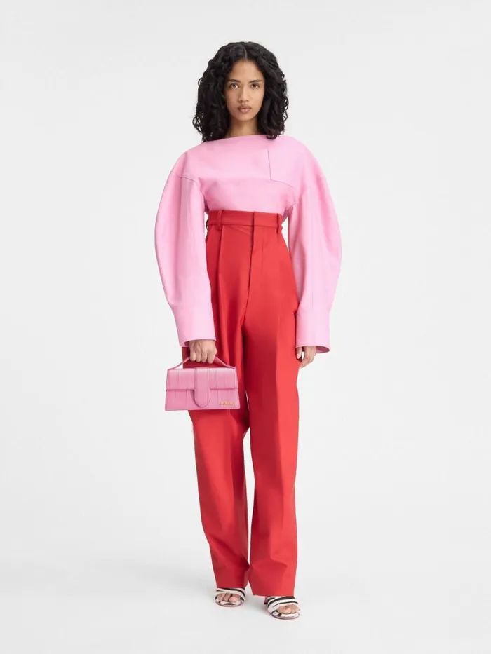 The Large Bambino Pale Pink Women JACQUEMUS Crossbody and Handbags The Large Bambino Pale Pink Women JACQUEMUS Crossbody and Handbags