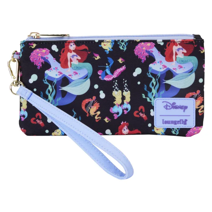 The Little Mermaid 35th Anniversary Life Is The Bubbles AllOver Print Nylon Zipper Pouch Wristlet Unisex Loungefly Bags and Wallets The Little Mermaid 35th Anniversary Life Is The Bubbles AllOver Print Nylon Zipper Pouch Wristlet Unisex Loungefly Bags and Wallets