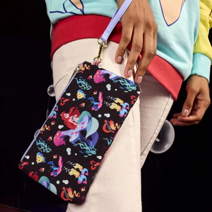 The Little Mermaid 35th Anniversary Life Is The Bubbles AllOver Print Nylon Zipper Pouch Wristlet Unisex Loungefly Bags and Wallets The Little Mermaid 35th Anniversary Life Is The Bubbles AllOver Print Nylon Zipper Pouch Wristlet Unisex Loungefly Bags and Wallets