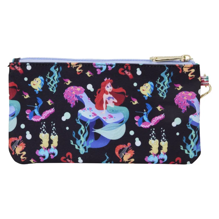 The Little Mermaid 35th Anniversary Life Is The Bubbles AllOver Print Nylon Zipper Pouch Wristlet Unisex Loungefly Bags and Wallets The Little Mermaid 35th Anniversary Life Is The Bubbles AllOver Print Nylon Zipper Pouch Wristlet Unisex Loungefly Bags and Wallets
