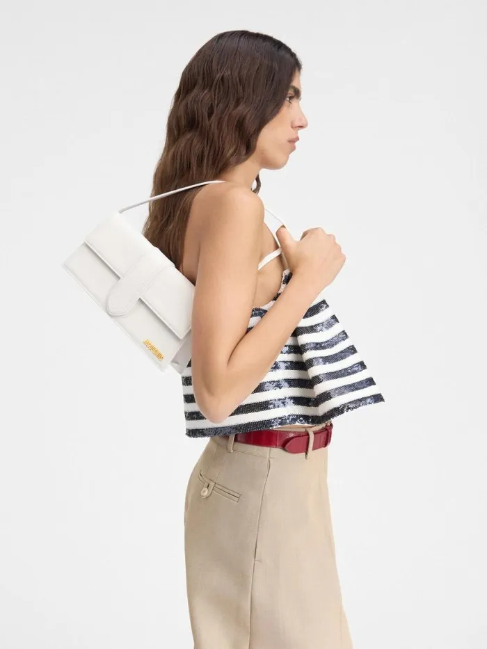 The Long Bambino White Women JACQUEMUS Shoulder Bags The Long Bambino White Women JACQUEMUS Shoulder Bags
