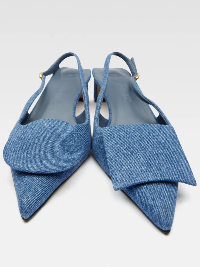 The Low Duelo Slingbacks Blue Women JACQUEMUS Shoes The Low Duelo Slingbacks Blue Women JACQUEMUS Shoes