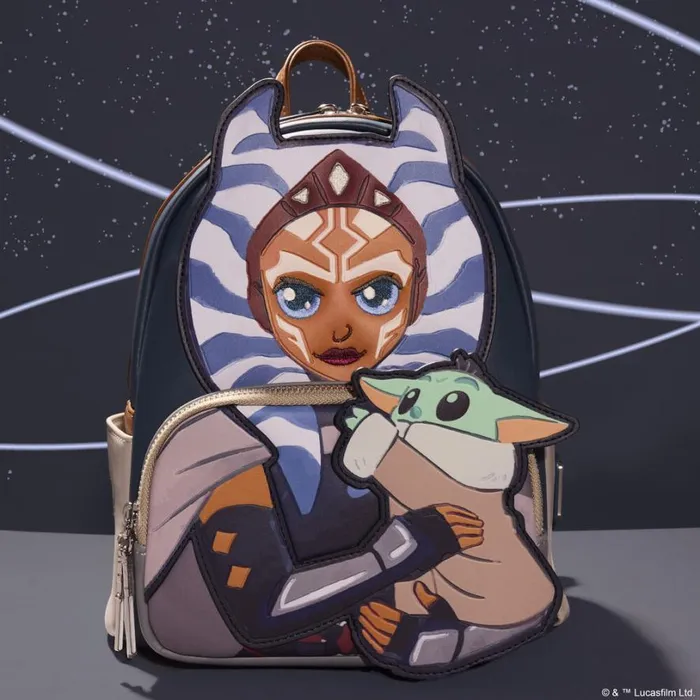 The Mandalorian Ahsoka and Grogu Precious Cargo Mini Backpack Unisex Loungefly Backpacks The Mandalorian Ahsoka and Grogu Precious Cargo Mini Backpack Unisex Loungefly Backpacks