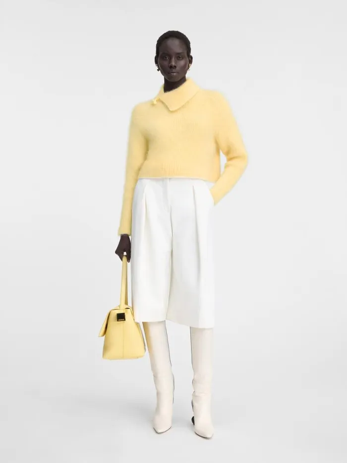 The Marina Sweater Light Yellow Women JACQUEMUS Knits