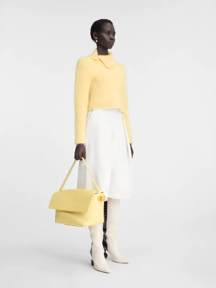 The Marina Sweater Light Yellow Women JACQUEMUS Knits The Marina Sweater Light Yellow Women JACQUEMUS Knits