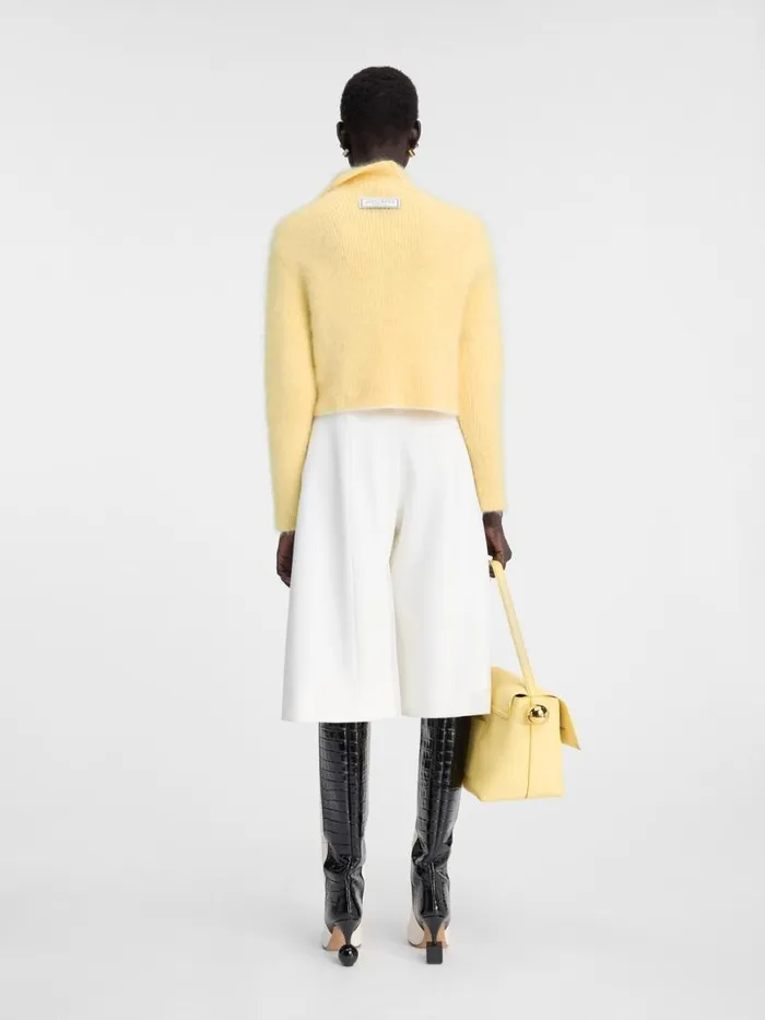 The Marina Sweater Light Yellow Women JACQUEMUS Knits The Marina Sweater Light Yellow Women JACQUEMUS Knits
