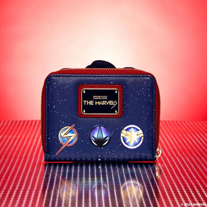 The Marvels Symbol Glow Zip Around Wallet Unisex Loungefly Bags and Wallets The Marvels Symbol Glow Zip Around Wallet Unisex Loungefly Bags and Wallets