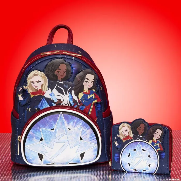 The Marvels Symbol Glow Zip Around Wallet Unisex Loungefly Bags and Wallets The Marvels Symbol Glow Zip Around Wallet Unisex Loungefly Bags and Wallets