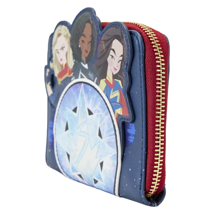 The Marvels Symbol Glow Zip Around Wallet Unisex Loungefly Bags and Wallets The Marvels Symbol Glow Zip Around Wallet Unisex Loungefly Bags and Wallets