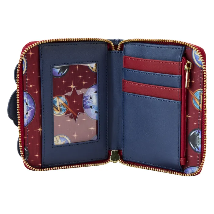 The Marvels Symbol Glow Zip Around Wallet Unisex Loungefly Bags and Wallets The Marvels Symbol Glow Zip Around Wallet Unisex Loungefly Bags and Wallets
