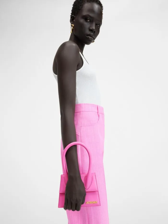 The Medium Chiquito Pink Women JACQUEMUS Crossbody and Handbags The Medium Chiquito Pink Women JACQUEMUS Crossbody and Handbags