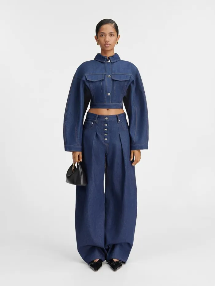 The Ovalo DeNmes Denim Pants Navybrown Women JACQUEMUS Denim