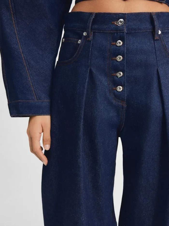 The Ovalo DeNmes Denim Pants Navybrown Women JACQUEMUS Denim The Ovalo DeNmes Denim Pants Navybrown Women JACQUEMUS Denim
