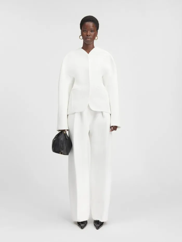 The Ovalo Jacket White Women JACQUEMUS Coats and Jackets
