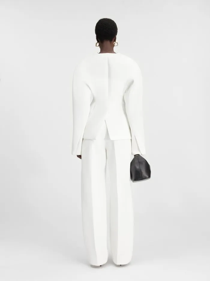 The Ovalo Jacket White Women JACQUEMUS Coats and Jackets The Ovalo Jacket White Women JACQUEMUS Coats and Jackets