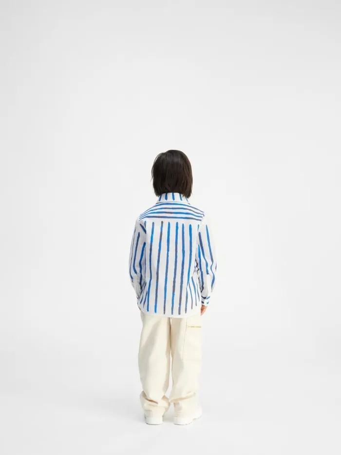The Peinture Kids039 Shirt Print Blue Stripes Kids WomenMen JACQUEMUS Tops The Peinture Kids039 Shirt Print Blue Stripes Kids WomenMen JACQUEMUS Tops