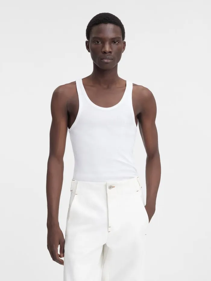 The Pesco Tank Top White Men JACQUEMUS Tshirts