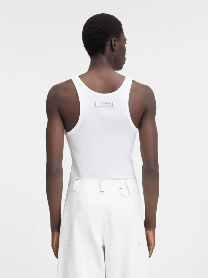 The Pesco Tank Top White Men JACQUEMUS Tshirts The Pesco Tank Top White Men JACQUEMUS Tshirts