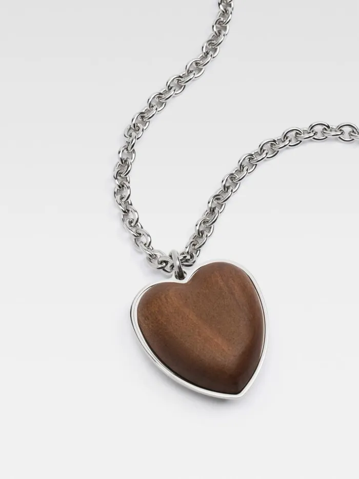 The Pietra Necklace Silver Brown Women JACQUEMUS Jewellery The Pietra Necklace Silver Brown Women JACQUEMUS Jewellery