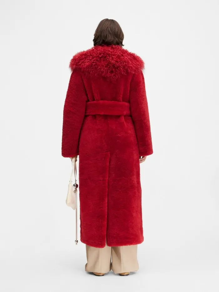 The Pilou Long Coat Dark Red Women JACQUEMUS Coats and Jackets The Pilou Long Coat Dark Red Women JACQUEMUS Coats and Jackets