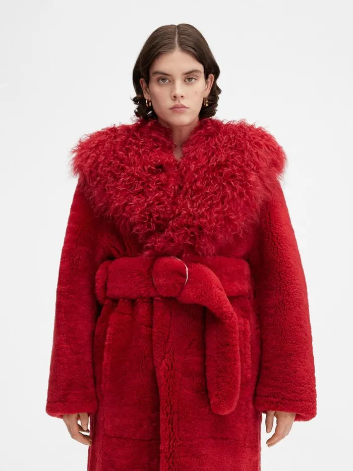 The Pilou Long Coat Dark Red Women JACQUEMUS Coats and Jackets The Pilou Long Coat Dark Red Women JACQUEMUS Coats and Jackets