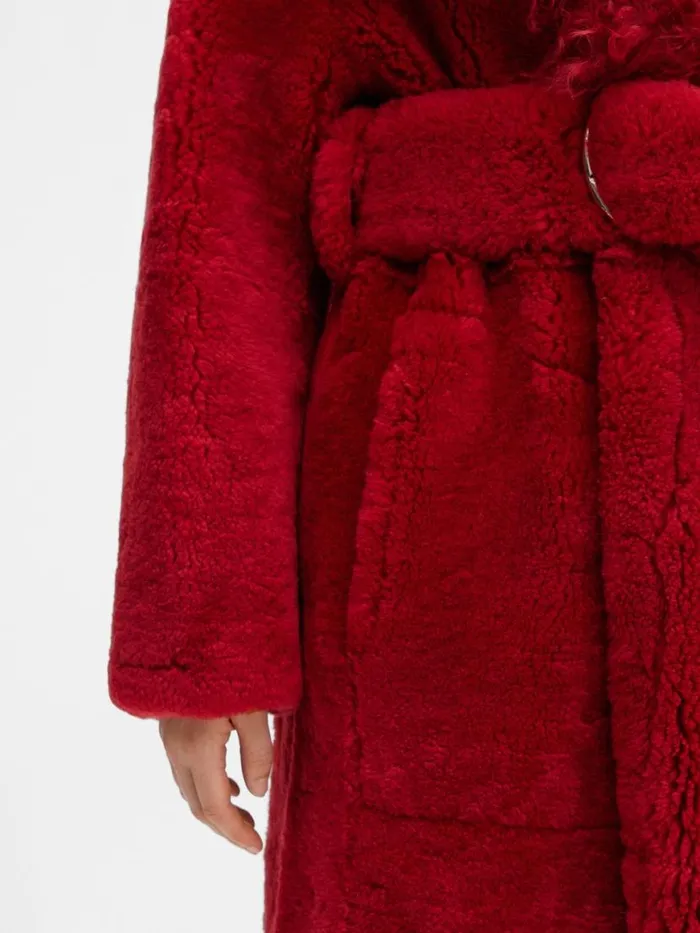 The Pilou Long Coat Dark Red Women JACQUEMUS Coats and Jackets The Pilou Long Coat Dark Red Women JACQUEMUS Coats and Jackets