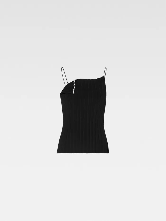 The Pleated Knit Top Black Women JACQUEMUS Tops and Shirts The Pleated Knit Top Black Women JACQUEMUS Tops and Shirts