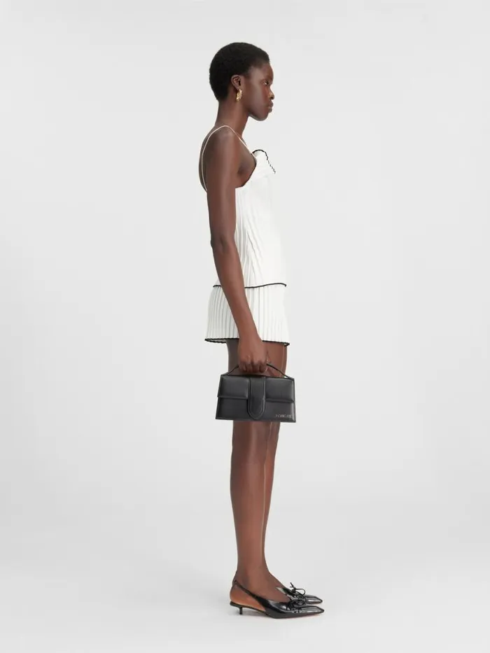 The Pleated Knit Top White Women JACQUEMUS Tops and Shirts The Pleated Knit Top White Women JACQUEMUS Tops and Shirts