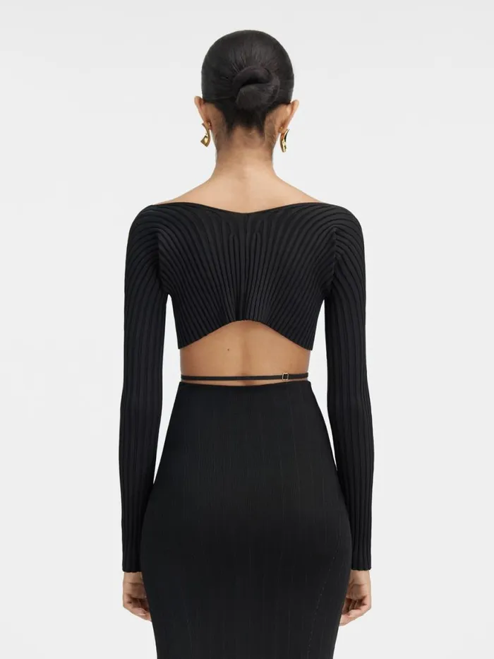 The Pral Knit Black Women JACQUEMUS Knits The Pral Knit Black Women JACQUEMUS Knits