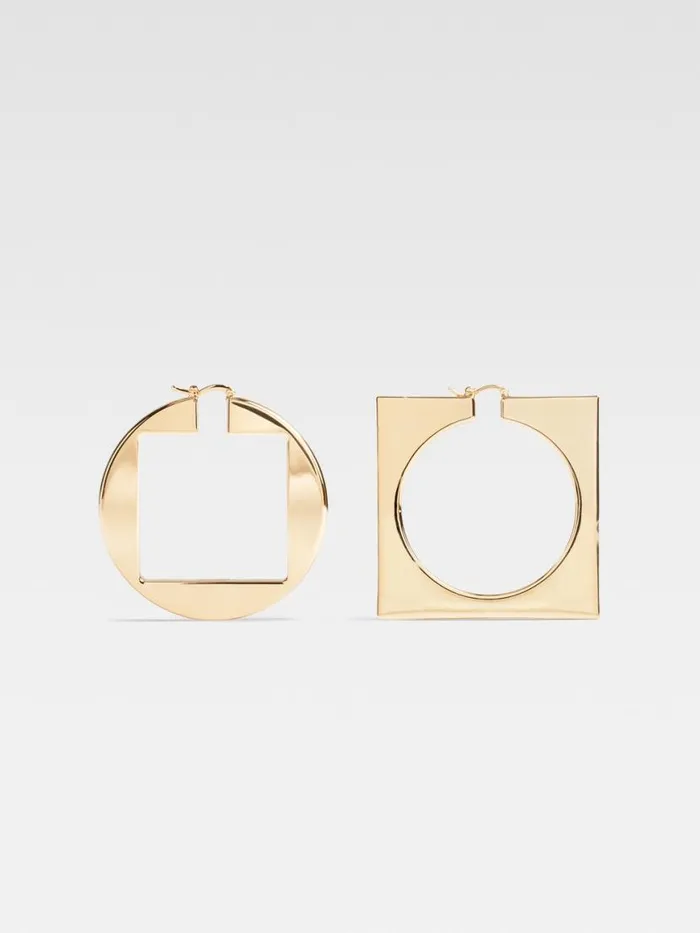The Rond Carr Hoops Earrings Light Gold Women JACQUEMUS Jewellery