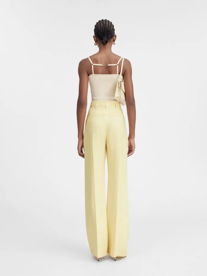 The Sauge Pants Pale Yellow Women JACQUEMUS Suits The Sauge Pants Pale Yellow Women JACQUEMUS Suits