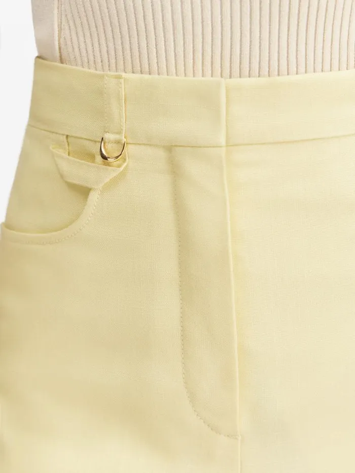 The Sauge Pants Pale Yellow Women JACQUEMUS Suits The Sauge Pants Pale Yellow Women JACQUEMUS Suits