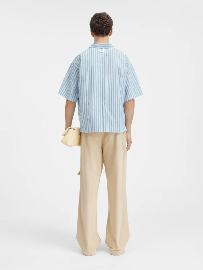 The Shortsleeve Shirt Print Blue Stripes Men JACQUEMUS Shirts The Shortsleeve Shirt Print Blue Stripes Men JACQUEMUS Shirts