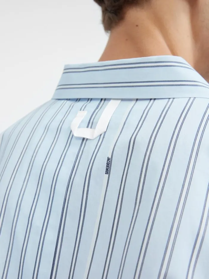 The Shortsleeve Shirt Print Blue Stripes Men JACQUEMUS Shirts The Shortsleeve Shirt Print Blue Stripes Men JACQUEMUS Shirts