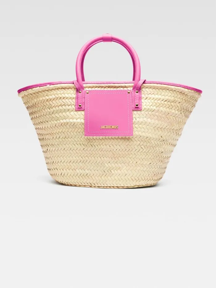 The Soli Basket Neon Pink Women JACQUEMUS Crossbody and Handbags