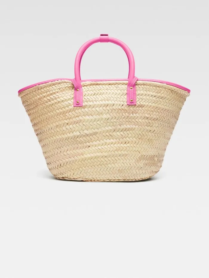 The Soli Basket Neon Pink Women JACQUEMUS Crossbody and Handbags The Soli Basket Neon Pink Women JACQUEMUS Crossbody and Handbags