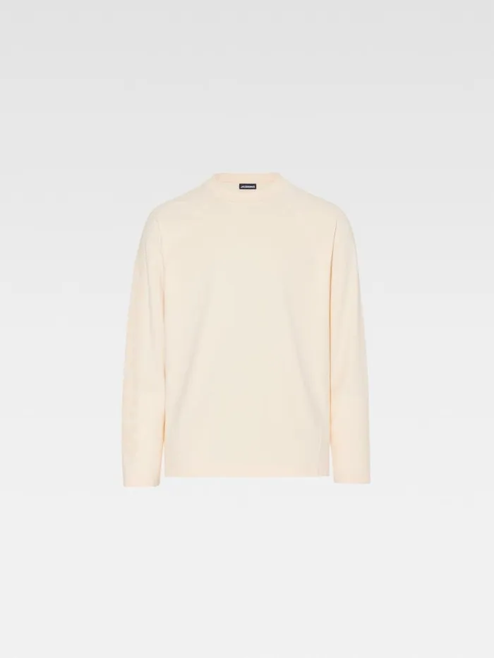 The Typo Longsleeve Tshirt Light Beige Men JACQUEMUS Tshirts The Typo Longsleeve Tshirt Light Beige Men JACQUEMUS Tshirts