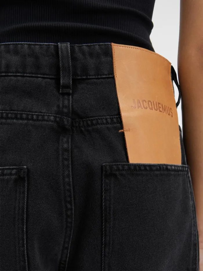 The Wide DeNmes Denim Pants Black Women JACQUEMUS Denim The Wide DeNmes Denim Pants Black Women JACQUEMUS Denim