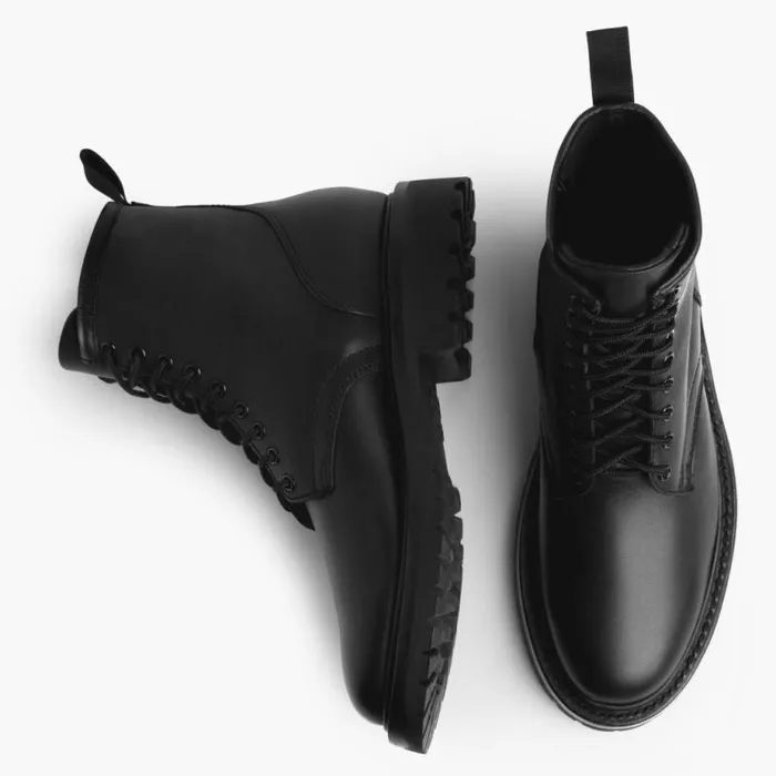 Thursday Boots LaceUp Stomper Black No Zipper 8211 Men