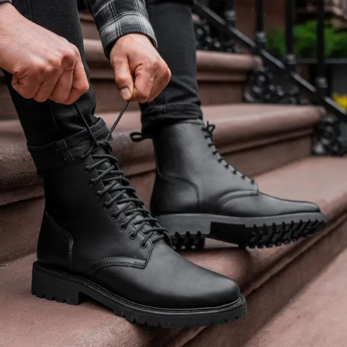 Thursday Boots LaceUp Stomper Black No Zipper 8211 Men Thursday Boots LaceUp Stomper Black No Zipper 8211 Men