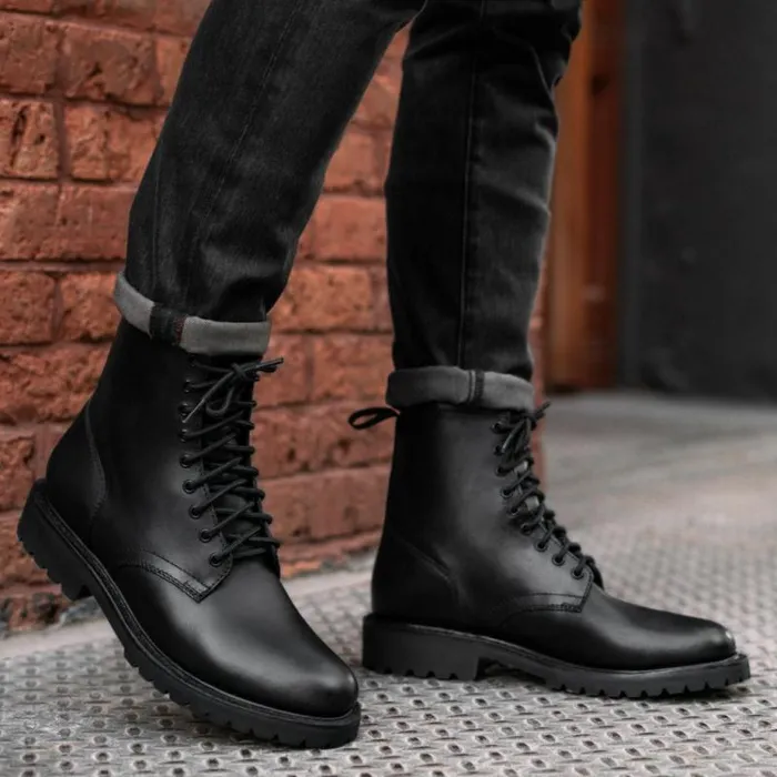 Thursday Boots LaceUp Stomper Black No Zipper 8211 Men Thursday Boots LaceUp Stomper Black No Zipper 8211 Men