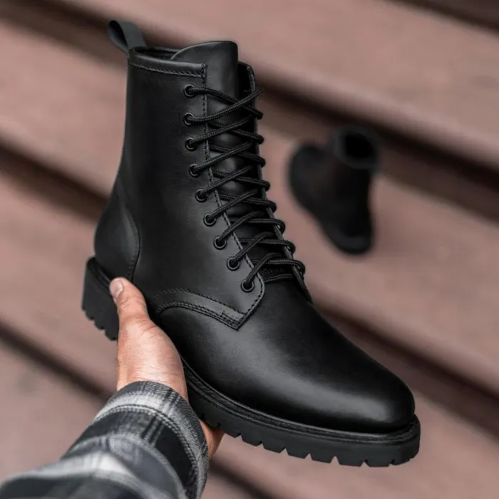 Thursday Boots LaceUp Stomper Black No Zipper 8211 Men Thursday Boots LaceUp Stomper Black No Zipper 8211 Men