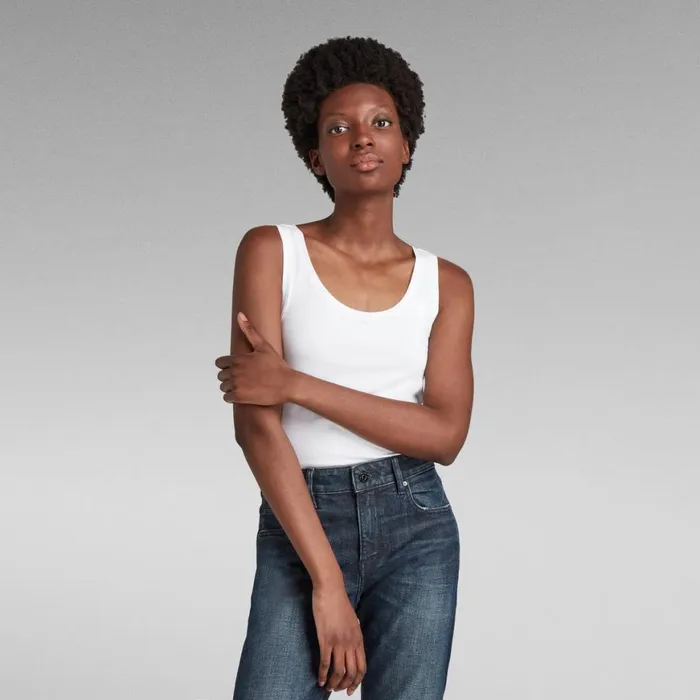 Tops and Tshirts Women GStar RAW Basic Round Neck Tanktop White