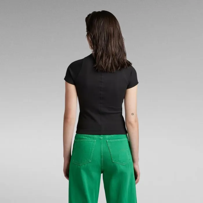 Tops and Tshirts Women GStar RAW Cropped Ultra Slim TShirt Dark Black