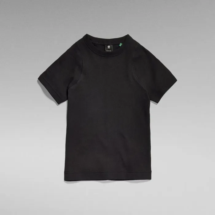 Tops and Tshirts Women GStar RAW Cropped Ultra Slim TShirt Dark Black