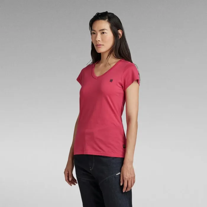 Tops and Tshirts Women GStar RAW Eyben Slim VNeck Top Bright Bazooka