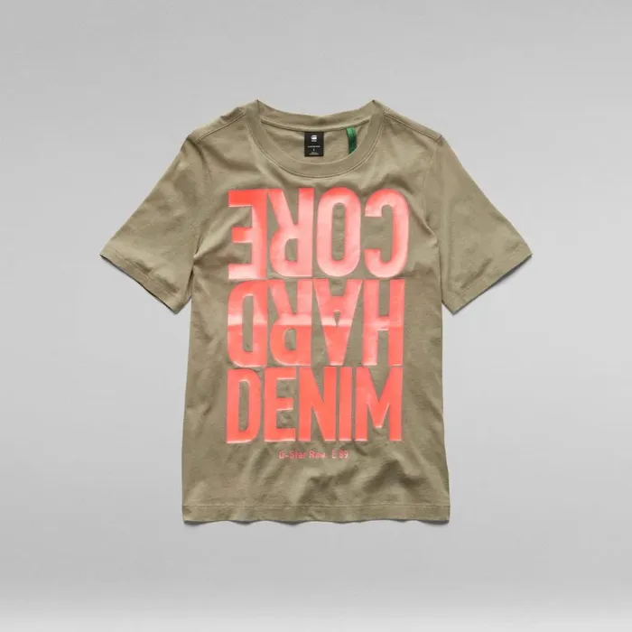Tops and Tshirts Women GStar RAW Hard Core Denim TShirt Shamrock