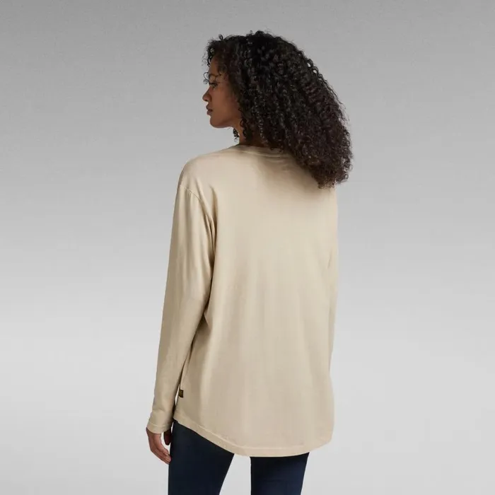 Tops and Tshirts Women GStar RAW Lash Fem Loose Top Brown Rice